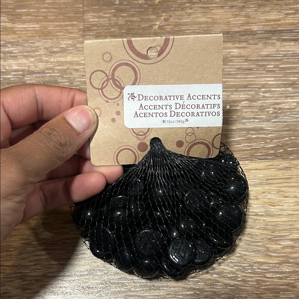 Black Decorative glass gems